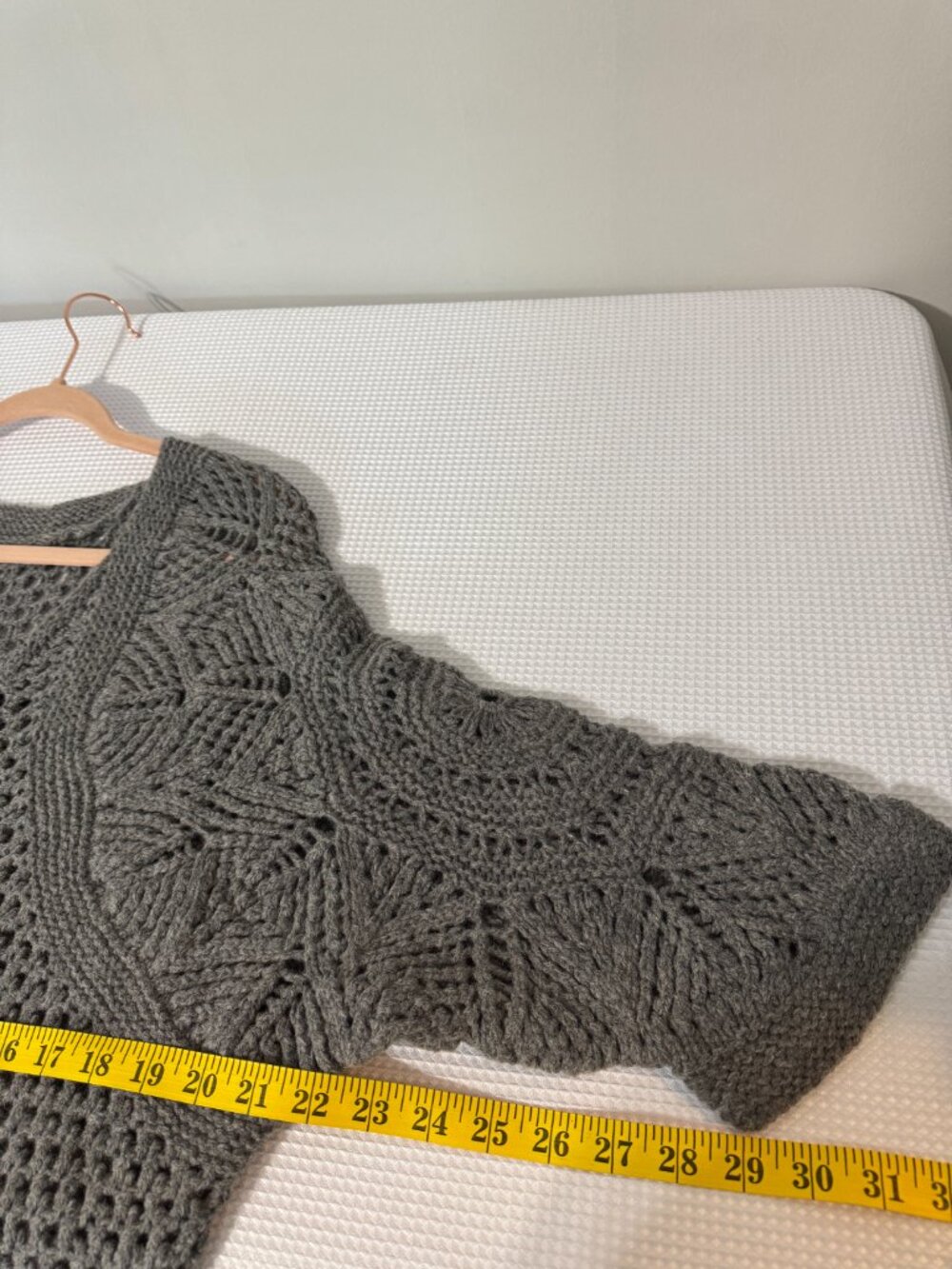 SUNDANCE Gray Open Knit Bolero Cardigan - Picture 5 of 7